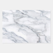 Weißer Marmor Carrara Calacatta Textur Geschenkpapier Set (Vorderseite 2)