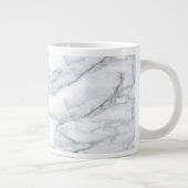 Weißer Marmor Carrara Calacatta Textur Jumbo-Tasse (Rechts)