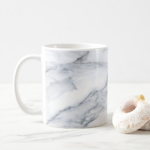 Weißer Marmor Carrara Calacatta Textur Kaffeetasse