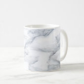 Weißer Marmor Carrara Calacatta Textur Kaffeetasse (VorderseiteRechts)