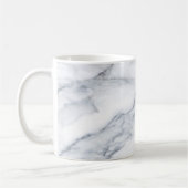 Weißer Marmor Carrara Calacatta Textur Kaffeetasse (Links)