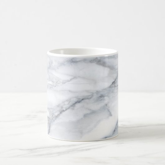 Weißer Marmor Carrara Calacatta Textur Kaffeetasse (Mittel)