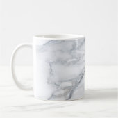 Weißer Marmor Carrara Calacatta Textur Kaffeetasse (Links)