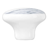 Weißer Marmor Carrara Calacatta Textur Keramikknauf (Seitenansicht)