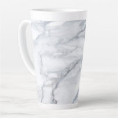 Weißer Marmor Carrara Calacatta Textur Milchtasse (Linke Ecke)