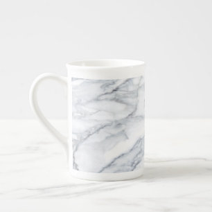 Weißer Marmor Carrara Calacatta Textur Porzellantasse