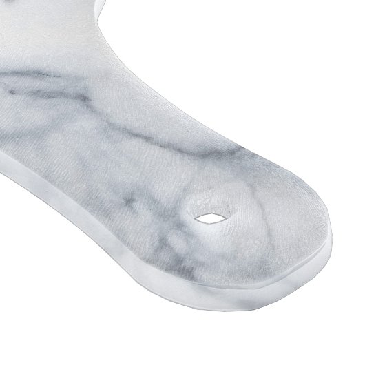 Weißer Marmor Carrara Calacatta Textur Schneidebrett (Ecke)