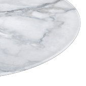 Weißer Marmor Carrara Calacatta Textur Schneidebrett (Ecke)