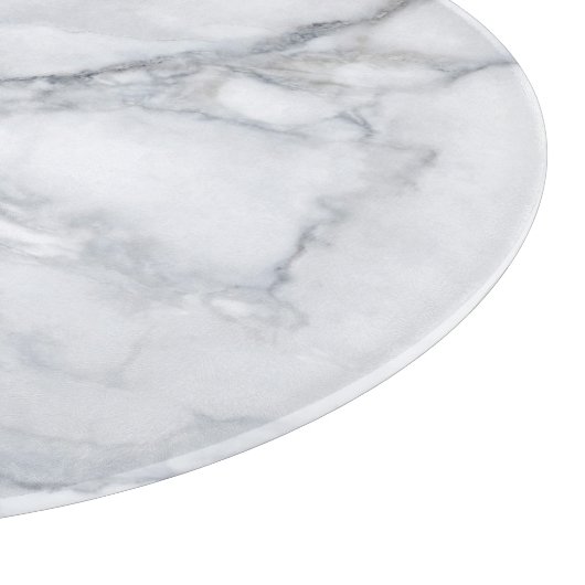 Weißer Marmor Carrara Calacatta Textur Schneidebrett (Ecke)