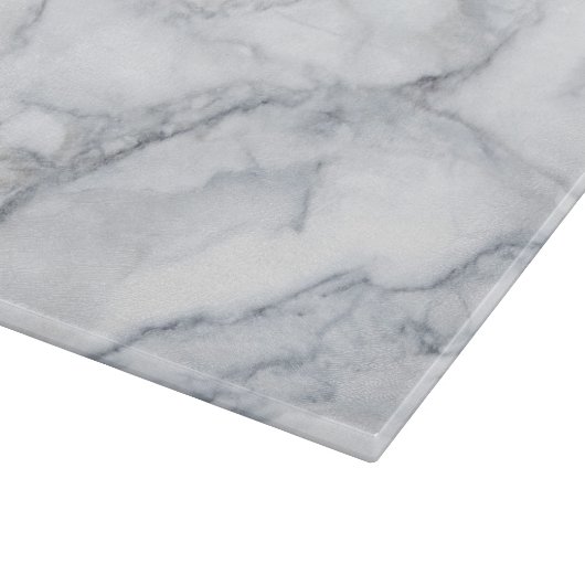Weißer Marmor Carrara Calacatta Textur Schneidebrett (Ecke)