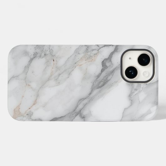 Weißer Marmor Case-Mate iPhone Hülle (Rückseite (Horizontal))