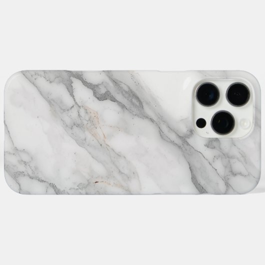 Weißer Marmor Case-Mate iPhone Hülle (Rückseite (Horizontal))