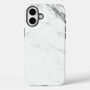 Weißer Marmor iPhone 16 Plus Hülle
