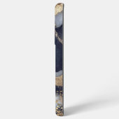 weißer Marmor Chic Gold Glitter Monogramm Samsung Galaxy Hülle (Rückseite (Horizontal))