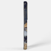 weißer Marmor Chic Gold Glitter Monogramm Samsung Galaxy Hülle (Rechte Seite)