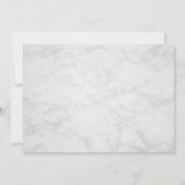 Weißer Marmor Dankeskarte (Rückseite)