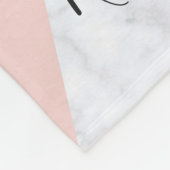 Weißer Marmor des eleganten RosengoldGlitters Fleecedecke (Ecke)