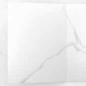 Weißer Marmor Dreifach-gefaltete Programmkarte (Innen Erste Seite)