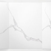 Weißer Marmor Dreifach-gefaltete Programmkarte (Innenseite Mitte)
