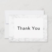Weißer Marmor einfach Dankeskarte (Vorderseite)