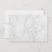 Weißer Marmor Einfach Dankeskarte (Rückseite)