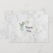 Weißer Marmor Einfach Dankeskarte (Vorne/Hinten)
