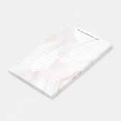 Weißer Marmor elegant, modern ausgekleidet Post-it Klebezettel (angewinkelt)