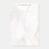 Weißer Marmor elegant, modern ausgekleidet Post-it Klebezettel (Vorderseite)