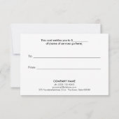 Weißer Marmor Eleganter Wellness-Center Geschenkgu (Rückseite)