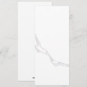 Weißer Marmor Feiertagskarte (Vorne/Hinten)