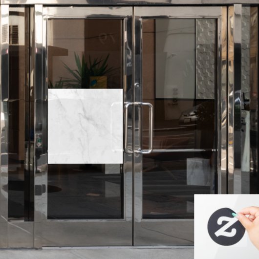  Weißer Marmor Fensteraufkleber (Büro Tür)
