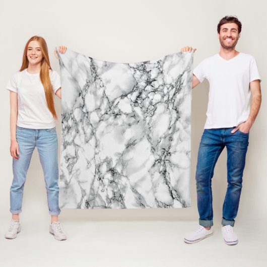 Weißer Marmor Fleece Blanket (Beispiel)