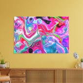 Weißer Marmor Fluss Farbenfrohe Marmorskultur Leinwanddruck (Insitu (Wohnzimmer))