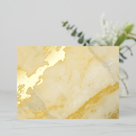 Weißer Marmor Folien Feiertagskarte (Stehend vorne)