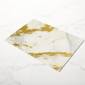 Weißer Marmor Folien Feiertagskarte (Gedreht)