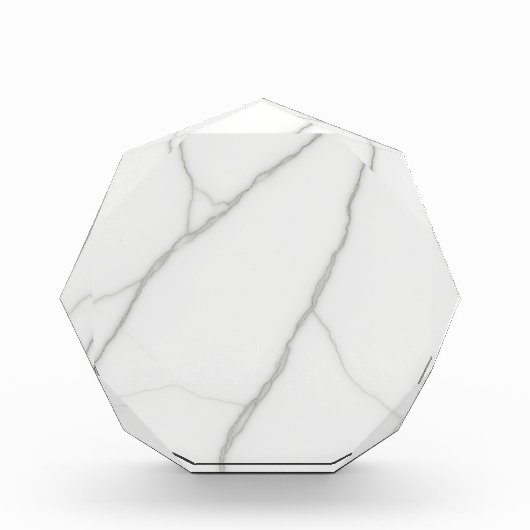 Weißer Marmor Fotoblock (Vorderseite)