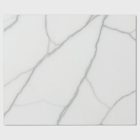 Weißer Marmor Geschenkpapier (Flach)
