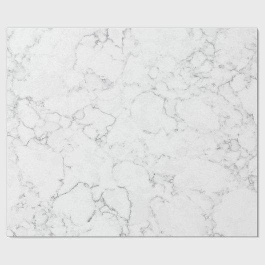 Weißer Marmor Geschenkpapier (Flach)