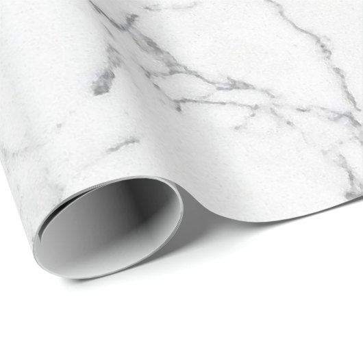 Weißer Marmor Geschenkpapier (Rolleneckpunkt)