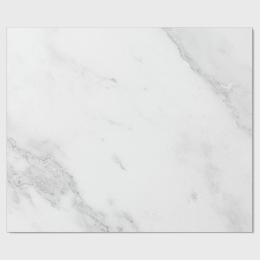 Weißer Marmor Geschenkpapier (Flach)