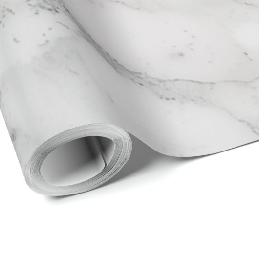 Weißer Marmor Geschenkpapier (Rolleneckpunkt)