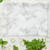 Weißer Marmor Geschirrtuch (Gefaltet)