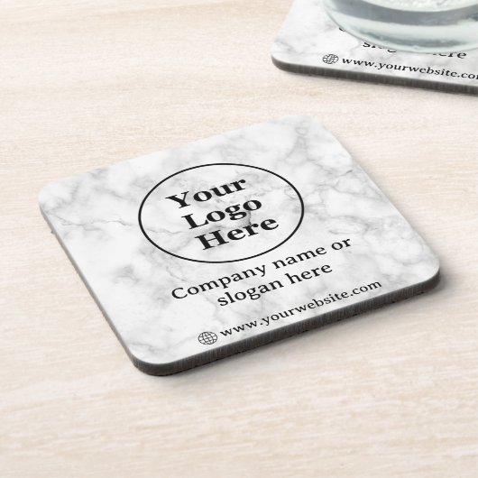 Weißer Marmor Getränkeuntersetzer (Linke Seite)