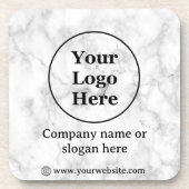 Weißer Marmor Getränkeuntersetzer (Vorderseite)