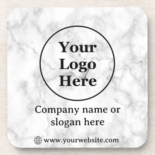 Weißer Marmor Getränkeuntersetzer (Vorderseite)