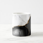 Weißer Marmor Gilded Black Agate Kaffeetasse (Mittel)