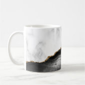 Weißer Marmor Gilded Black Agate Kaffeetasse (Links)