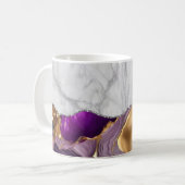 Weißer Marmor Gilded Black Agate Kaffeetasse (Vorderseite Links)