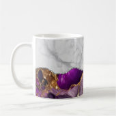 Weißer Marmor Gilded Black Agate Kaffeetasse (Links)