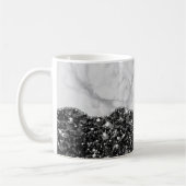 Weißer Marmor Gilded Black Agate Kaffeetasse (Links)